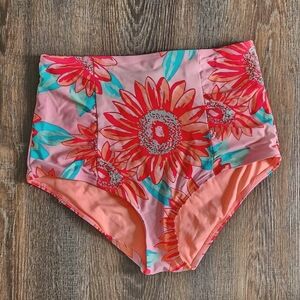 Aerie Floral High-Waisted Bikini Bottom Small